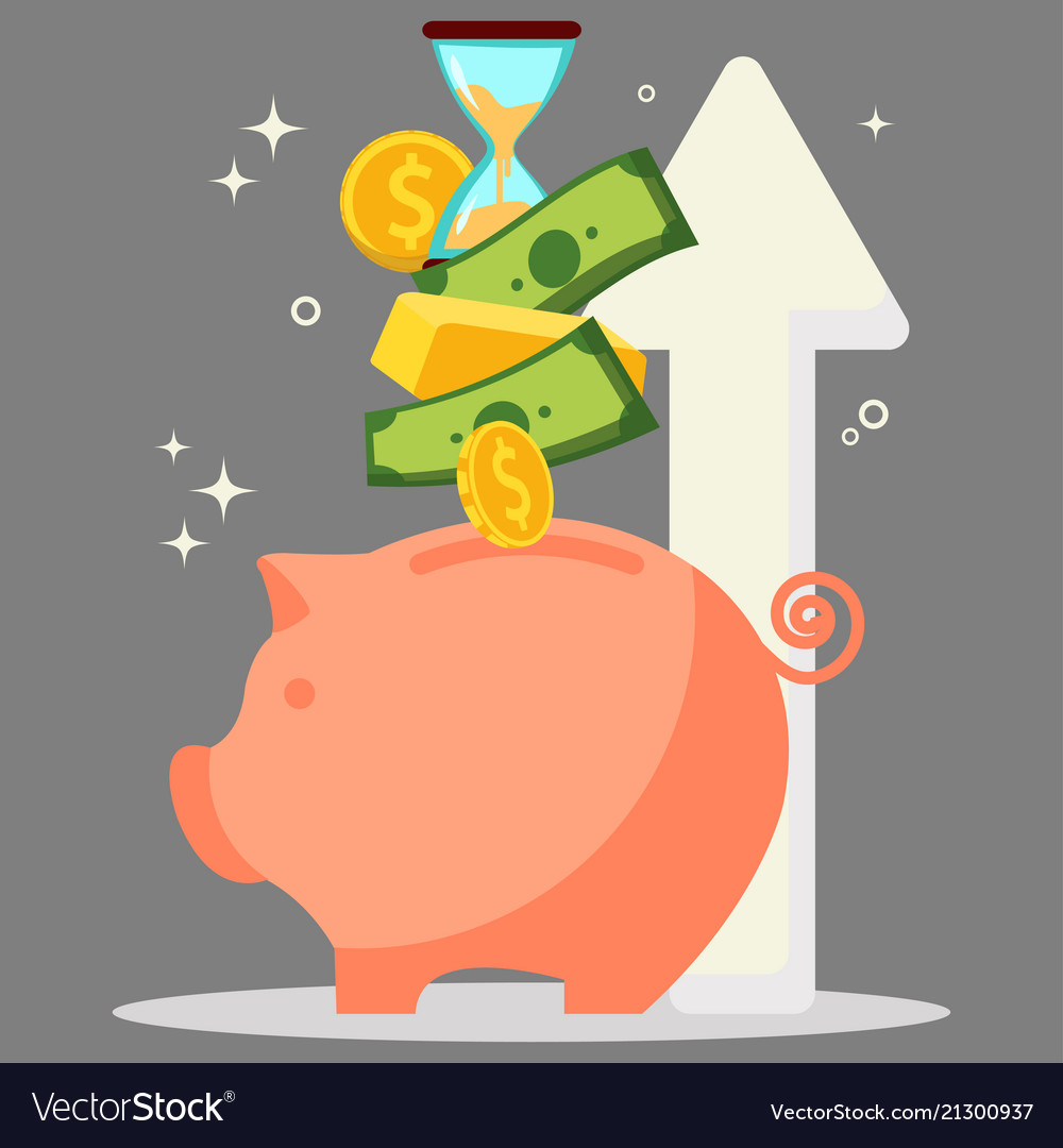 Pig piggy bank Royalty Free Vector Image - VectorStock