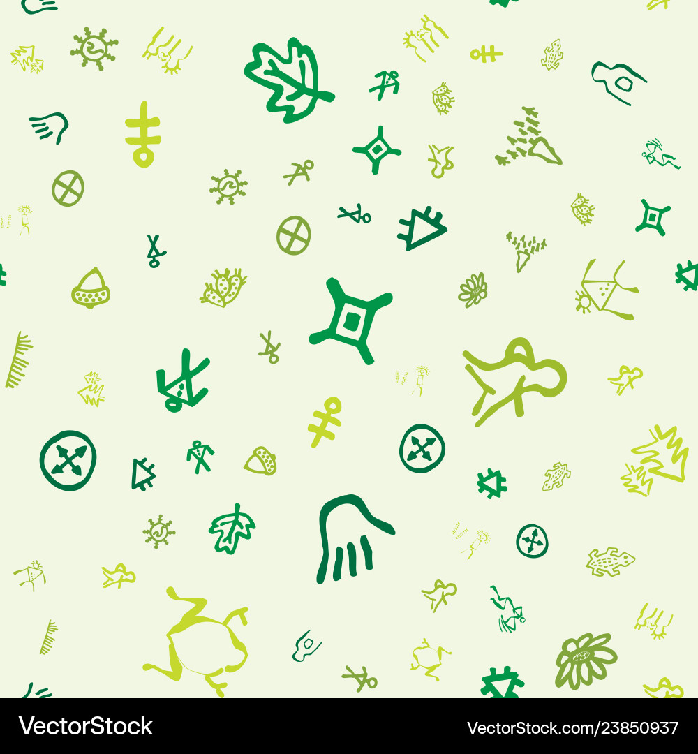 Streamless pattern with topographic icons Vector Image