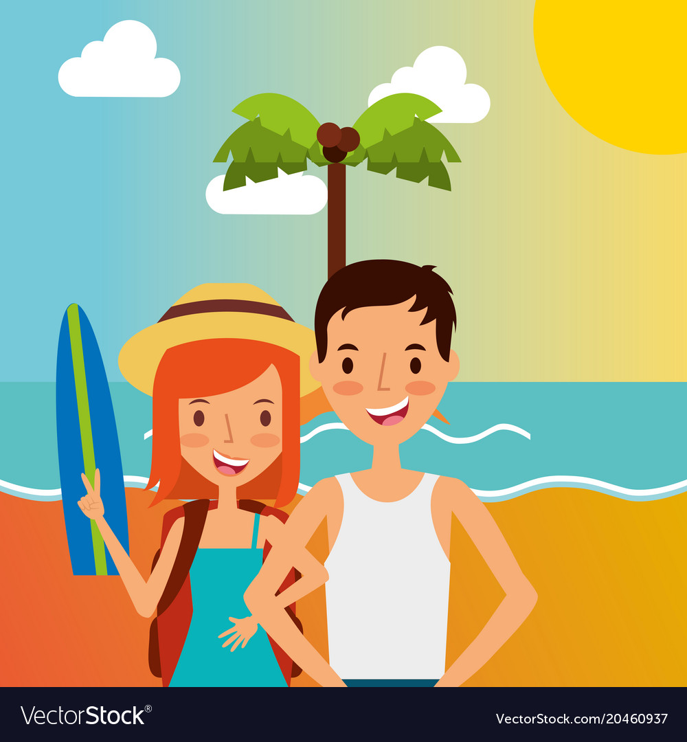 Summer people vacations Royalty Free Vector Image