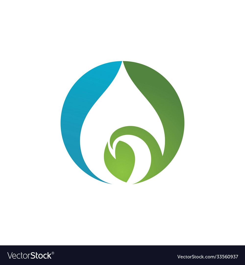 Water Drop And Leaf Logo Template Royalty Free Vector Image