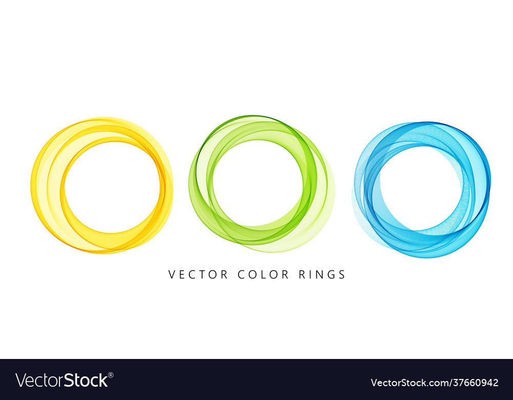 Abstract colorful round lines isolated vector image Abstract colorful round lines isolated