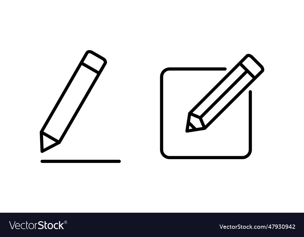 Edit icon document sign and symbol pencil Vector Image