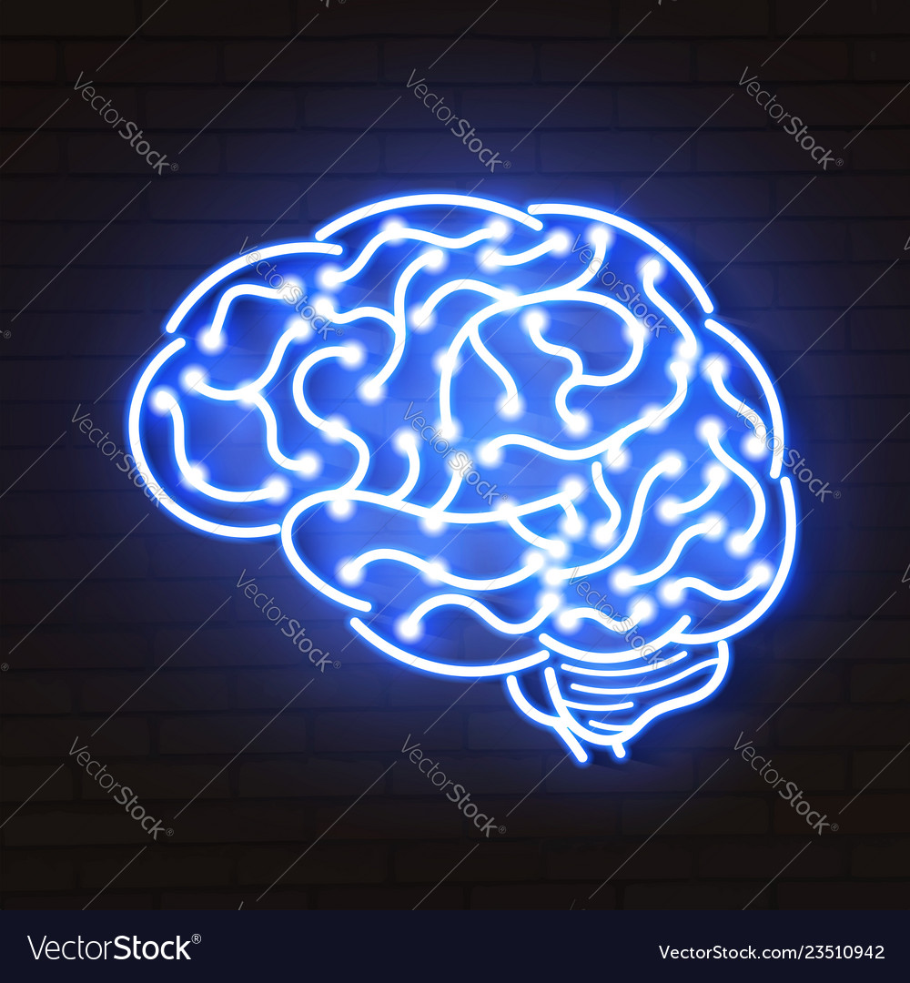 brain neon sign