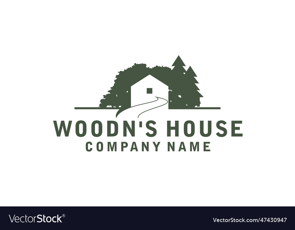 Forest service house road Royalty Free Vector Image