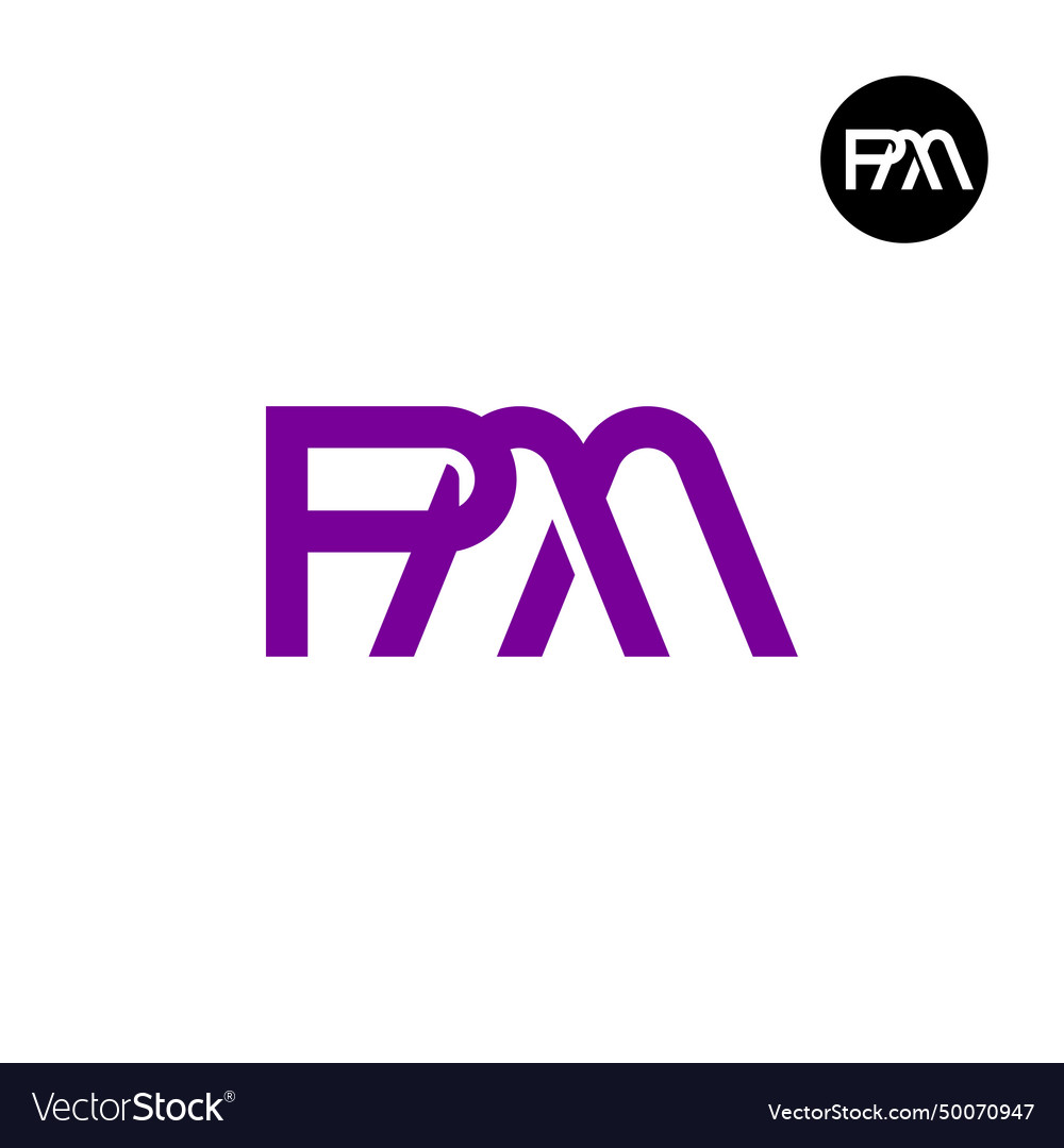 Letter paa monogram logo design Royalty Free Vector Image