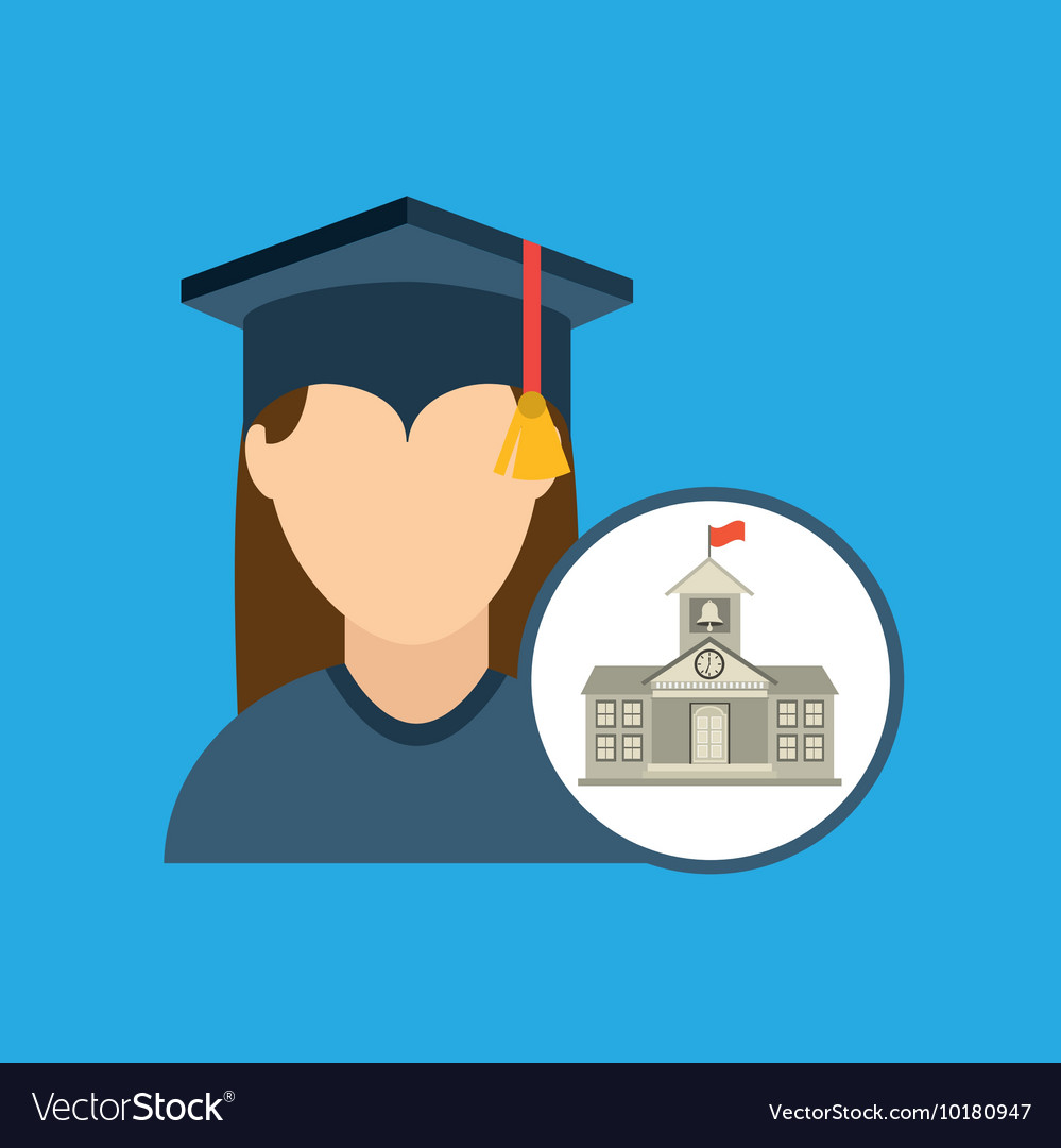 University grad icon Royalty Free Vector Image