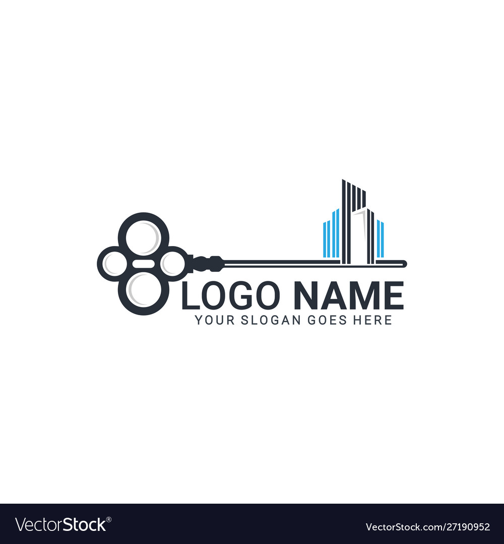 Building Keys Logo Design Editable Modern Logo Vector Image