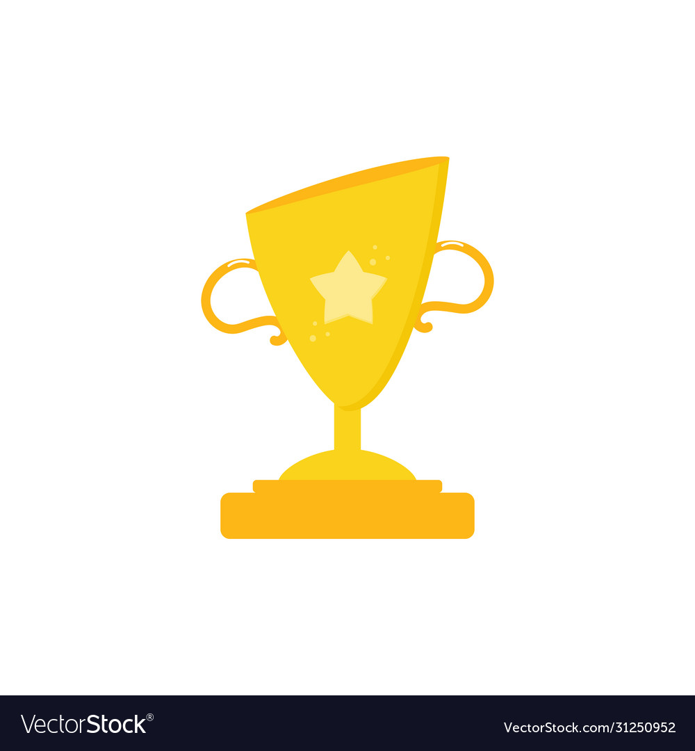 Golden challenge cup trophy prize Royalty Free Vector Image