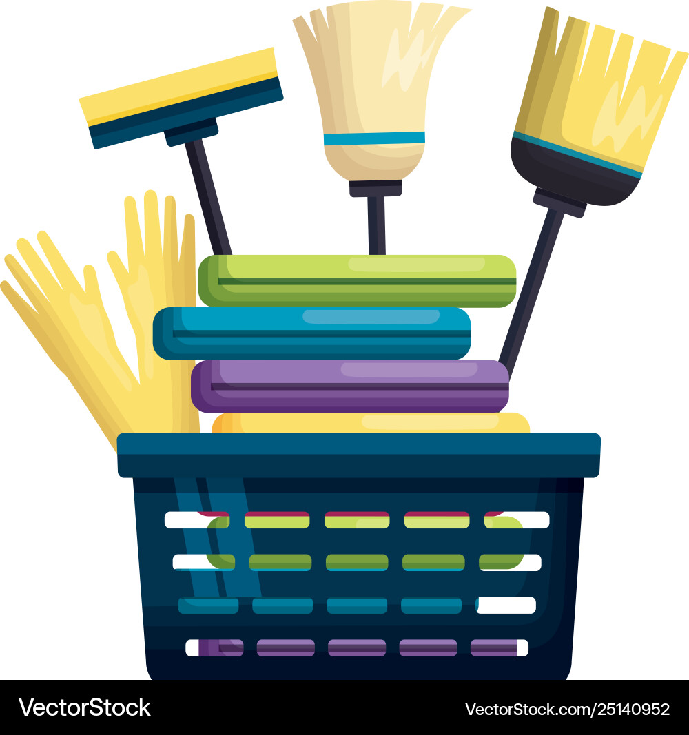 Spring cleaning tools Royalty Free Vector Image
