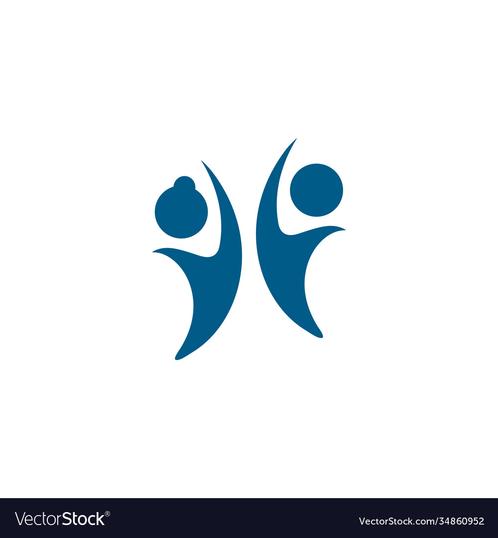 Youth blue icon on white background flat Vector Image