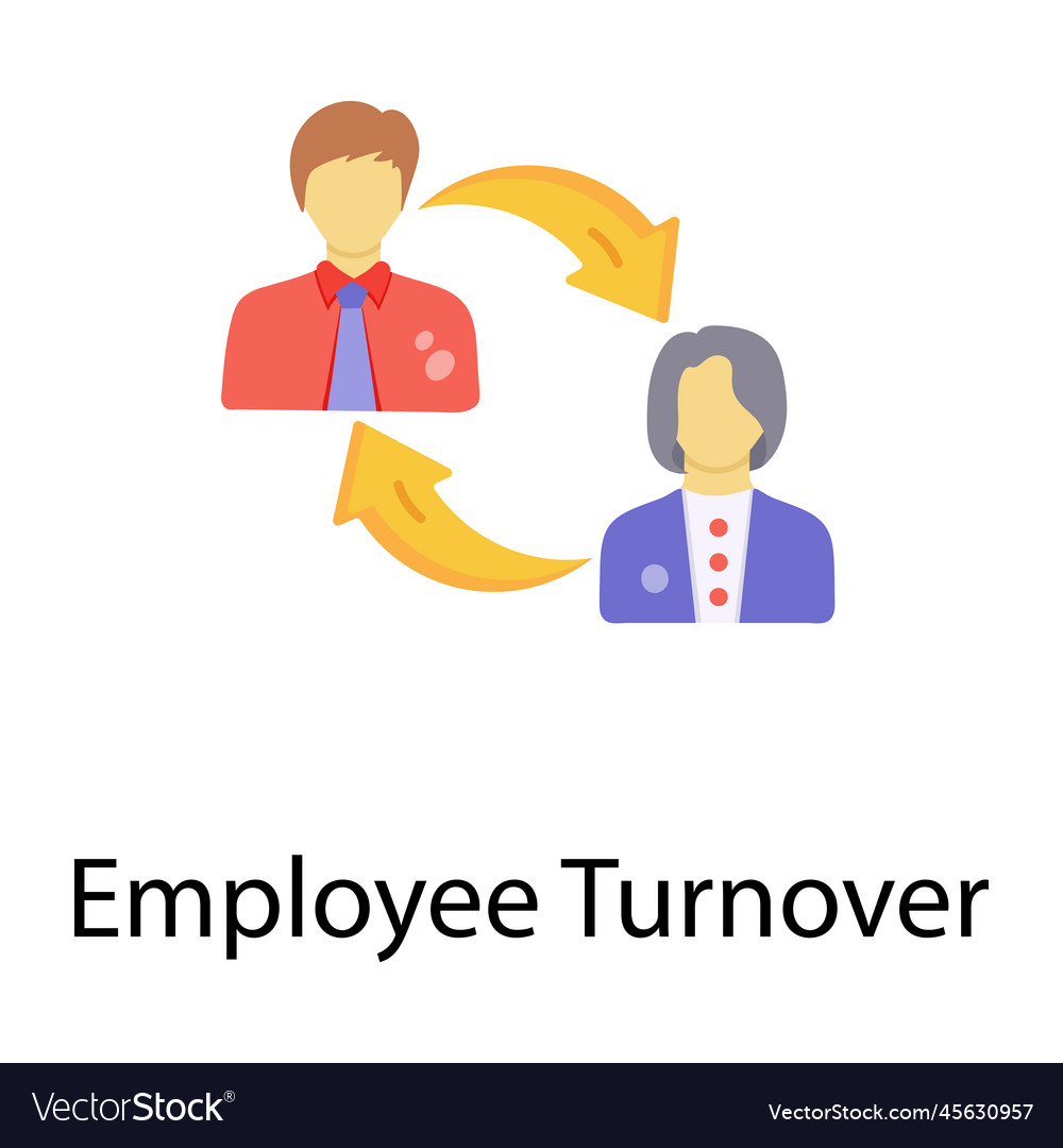 Employee turnover Royalty Free Vector Image - VectorStock