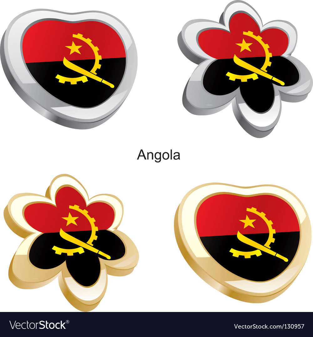 Flag of angola Royalty Free Vector Image - VectorStock