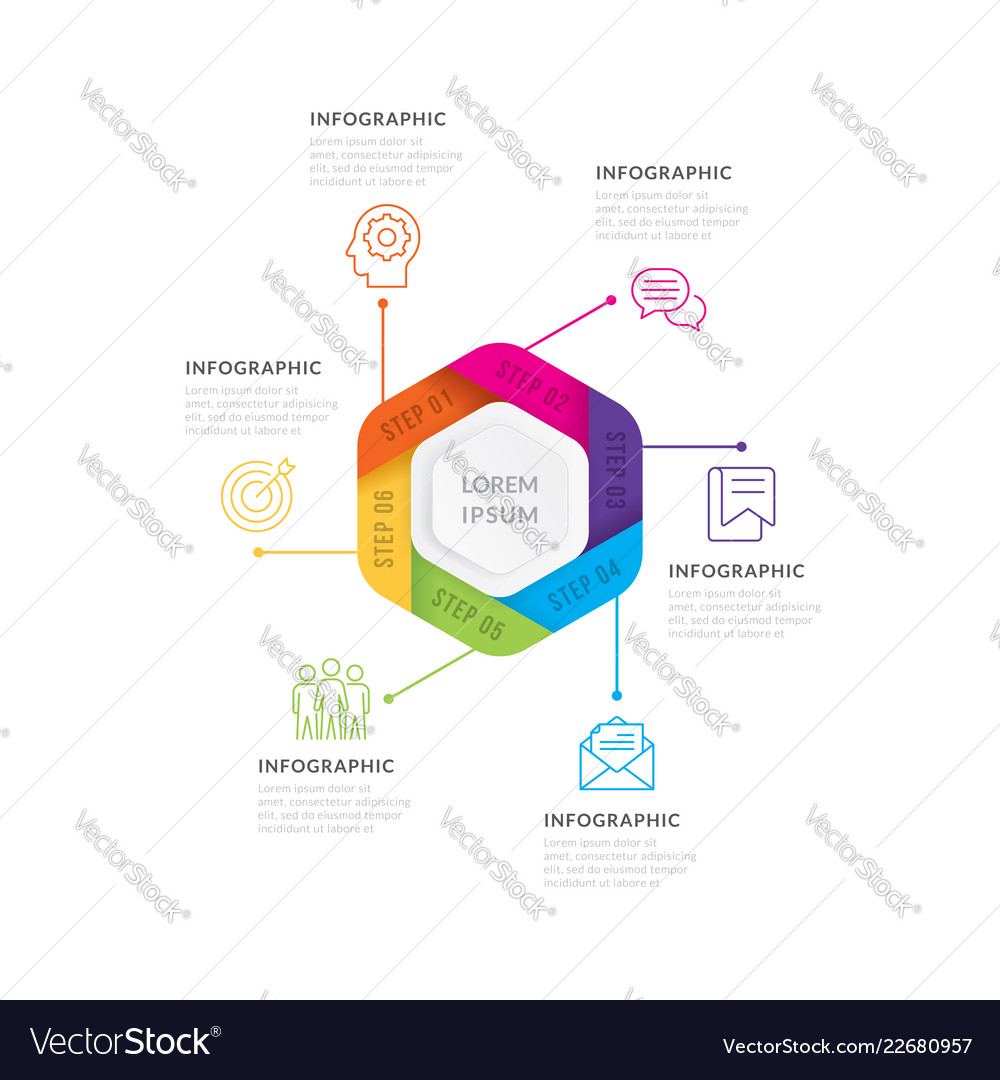 Infographics six options Royalty Free Vector Image