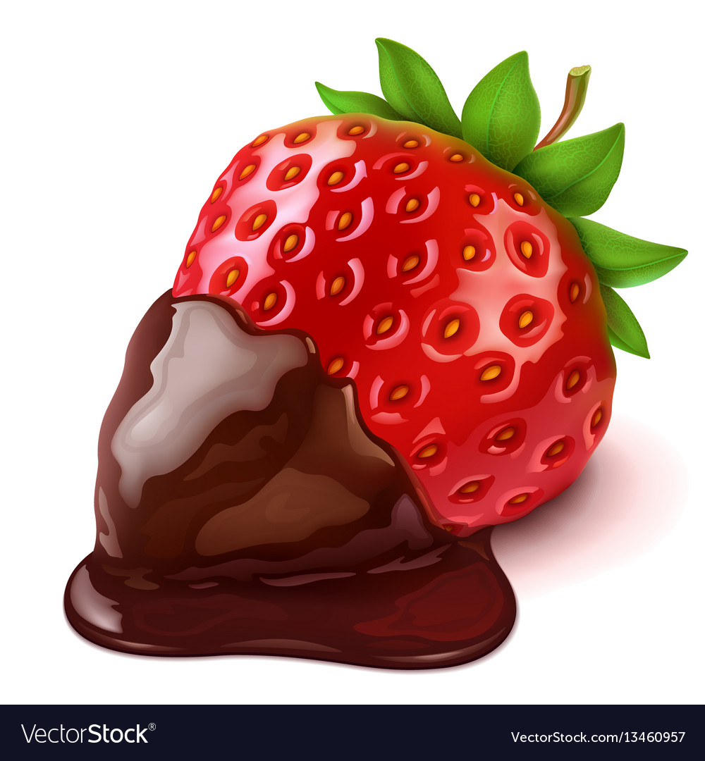 Клубника в шоколаде рисунок