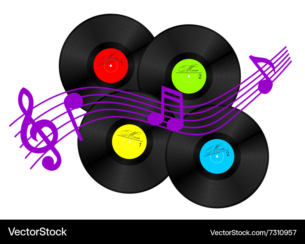 Vinyl record Royalty Free Vector Image - VectorStock