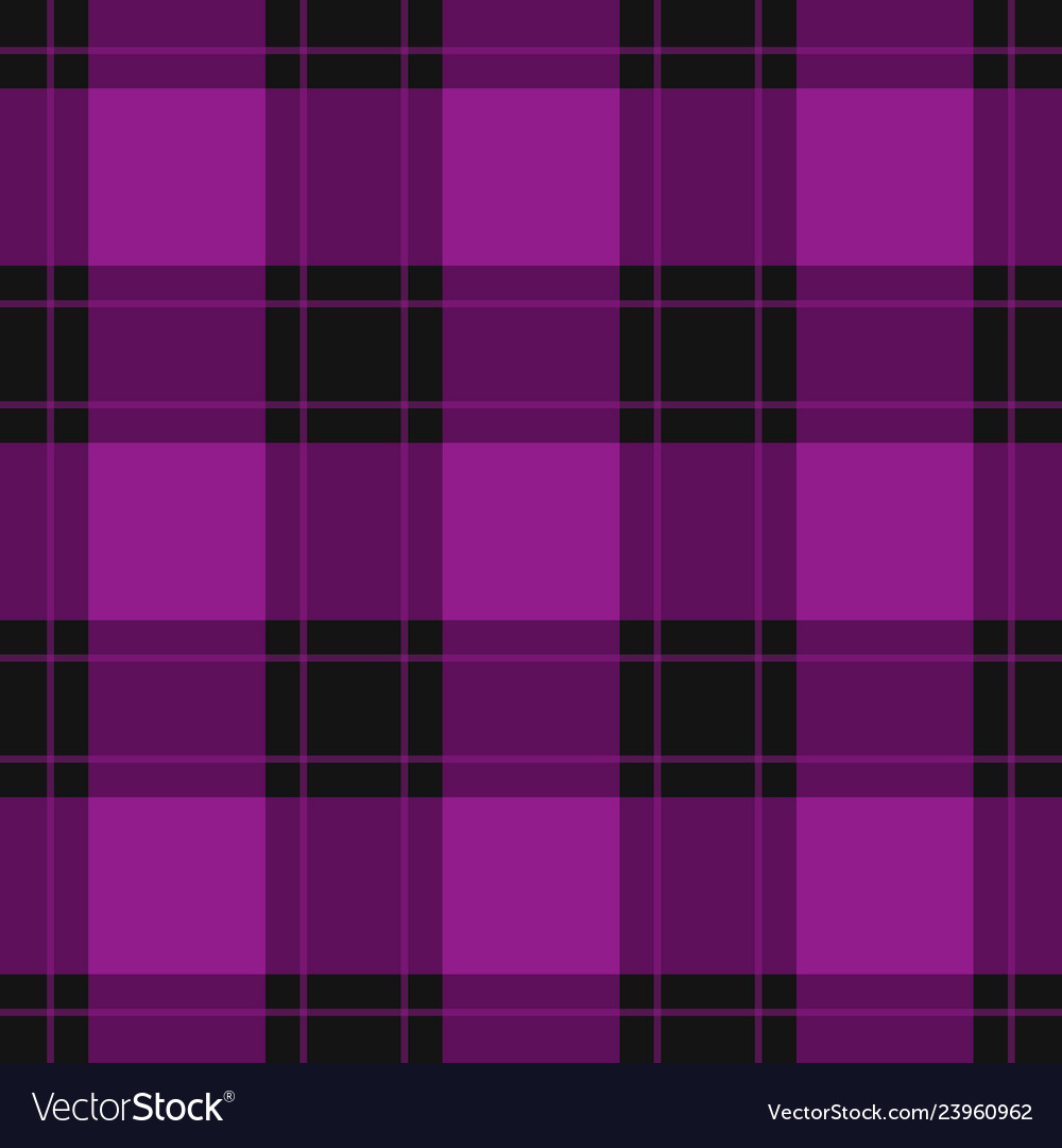 Seamless black purple tartan with stripes Vector Image