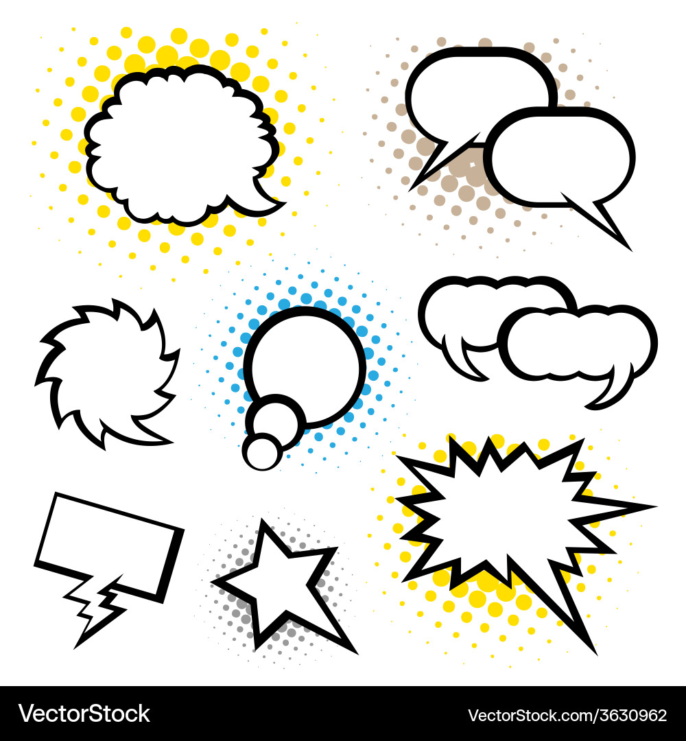 Set speech bubble Royalty Free Vector Image - VectorStock