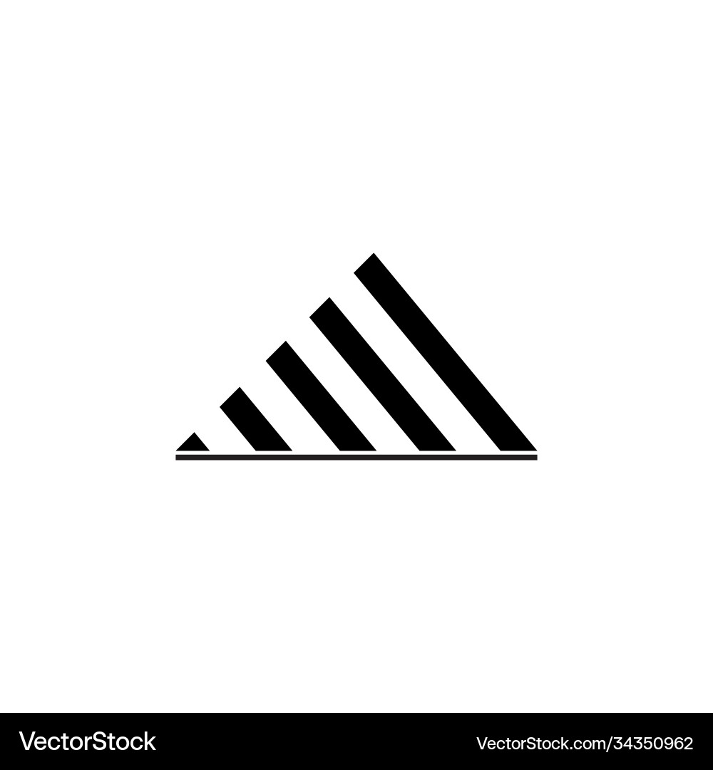 Stripes triangle mountain logo Royalty Free Vector Image