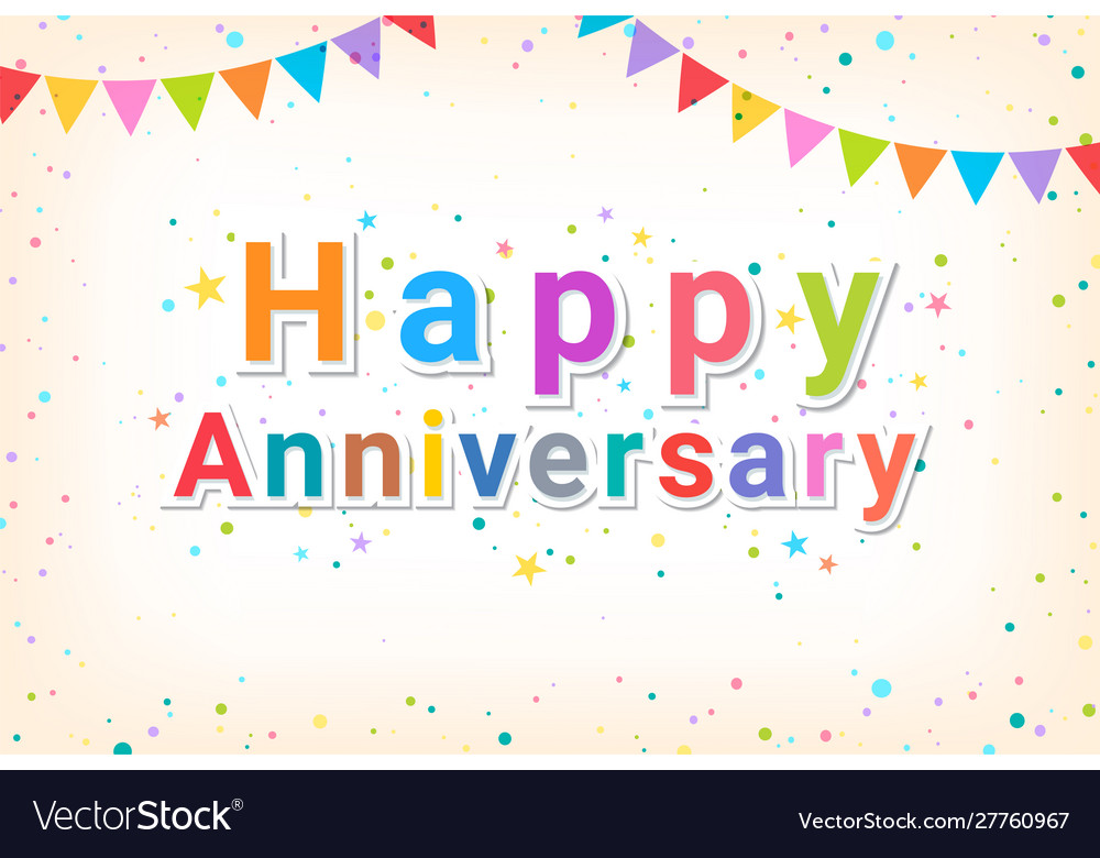 Birthday Banner Card Frame Template With Colorful Vector Image