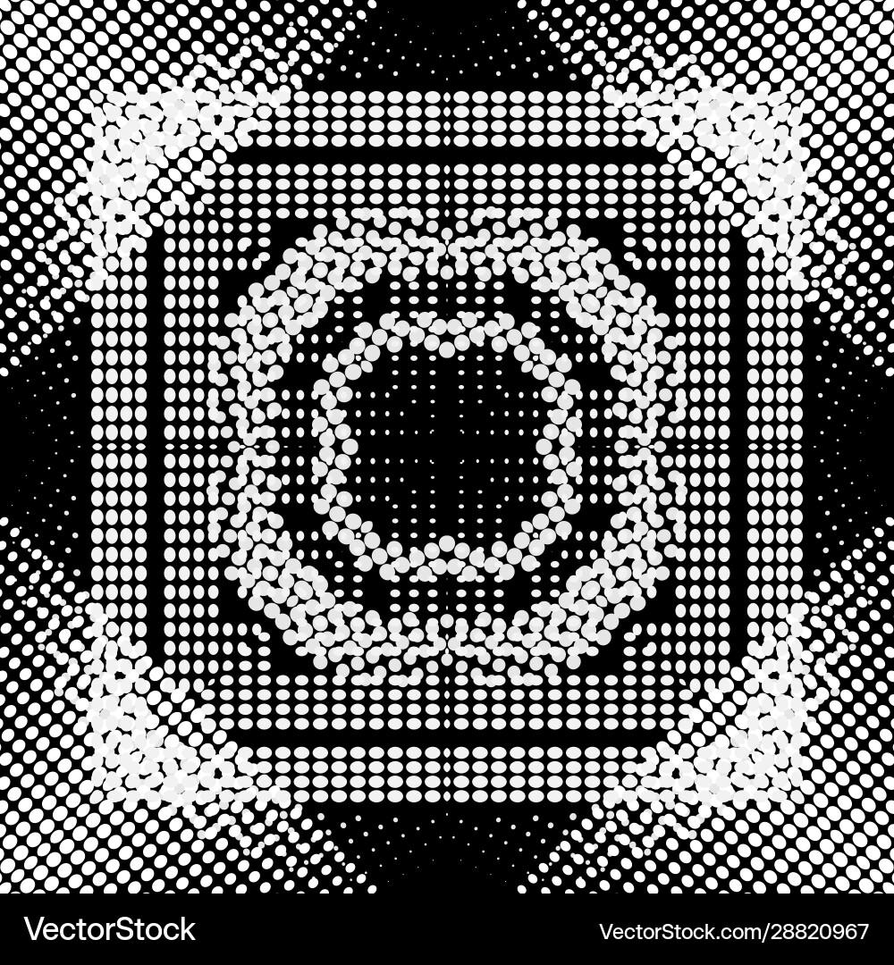 Circles halftone seamless pattern dotted Vector Image