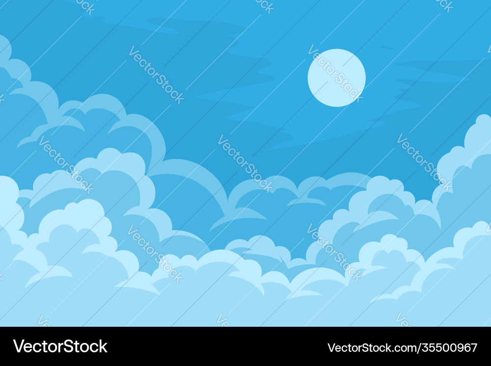 Cloudy sky background Royalty Free Vector Image