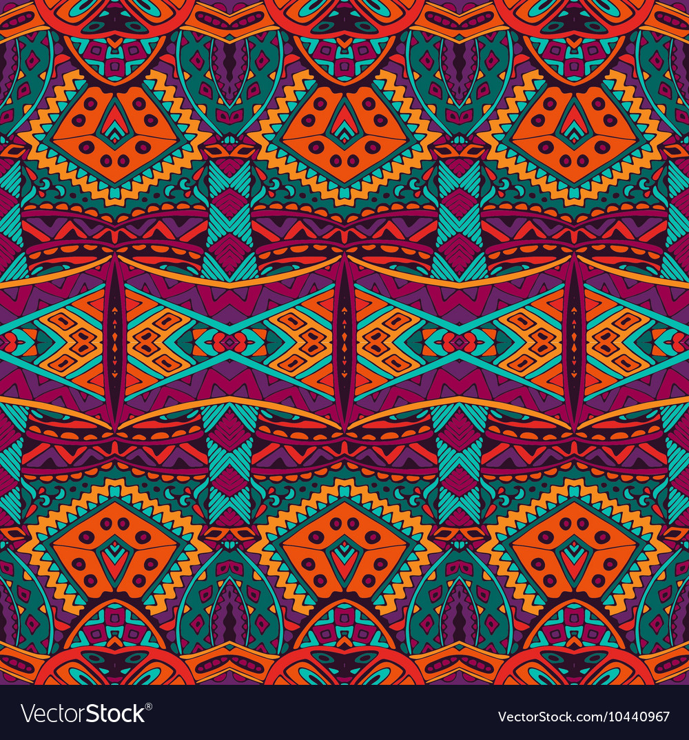 Ethnic tribal ornamental pattern colorful