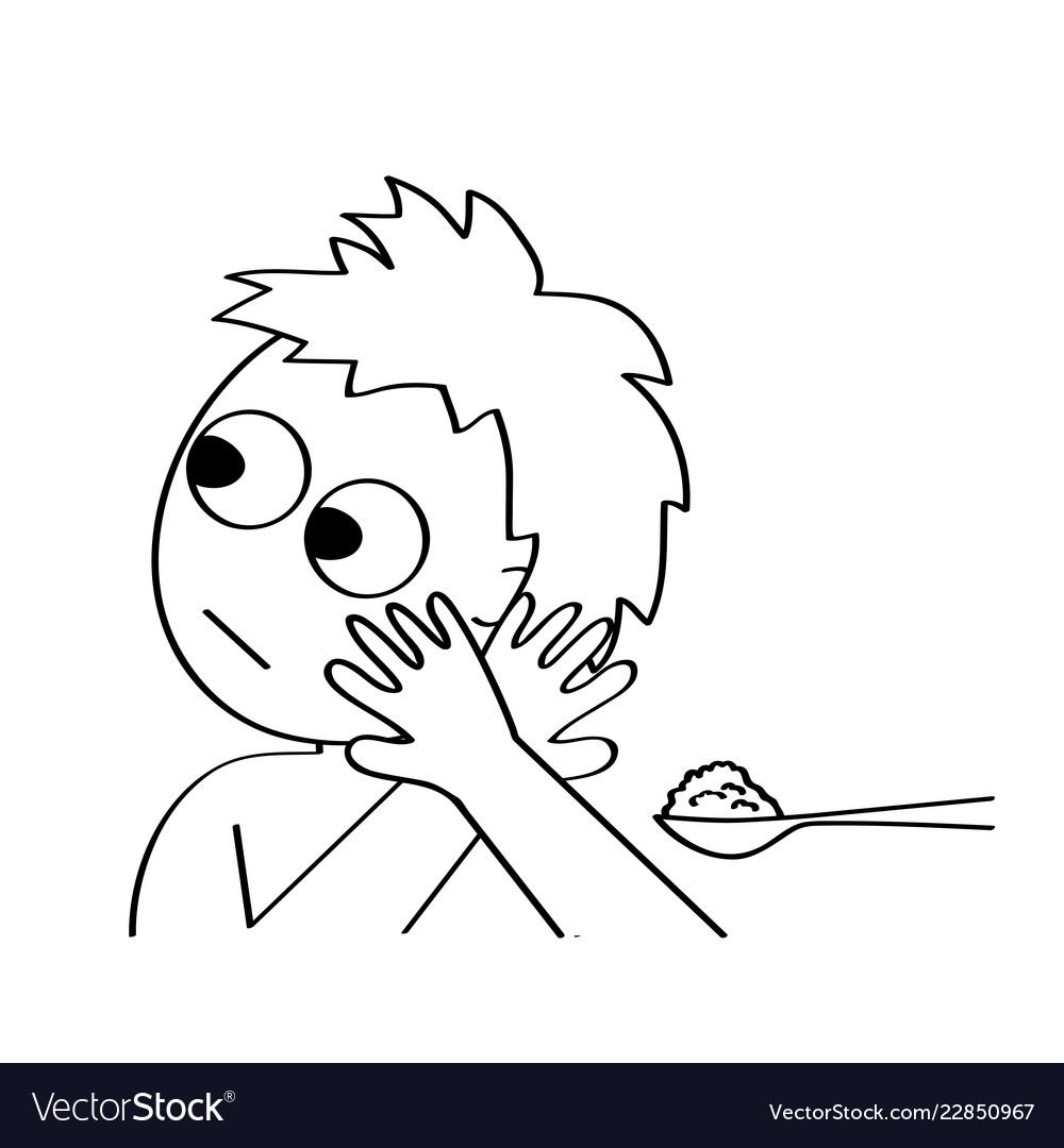 Little Baby With No Appetite In Front Of The Spoon