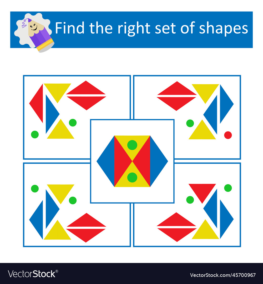 Logic puzzle for children Royalty Free Vector Image