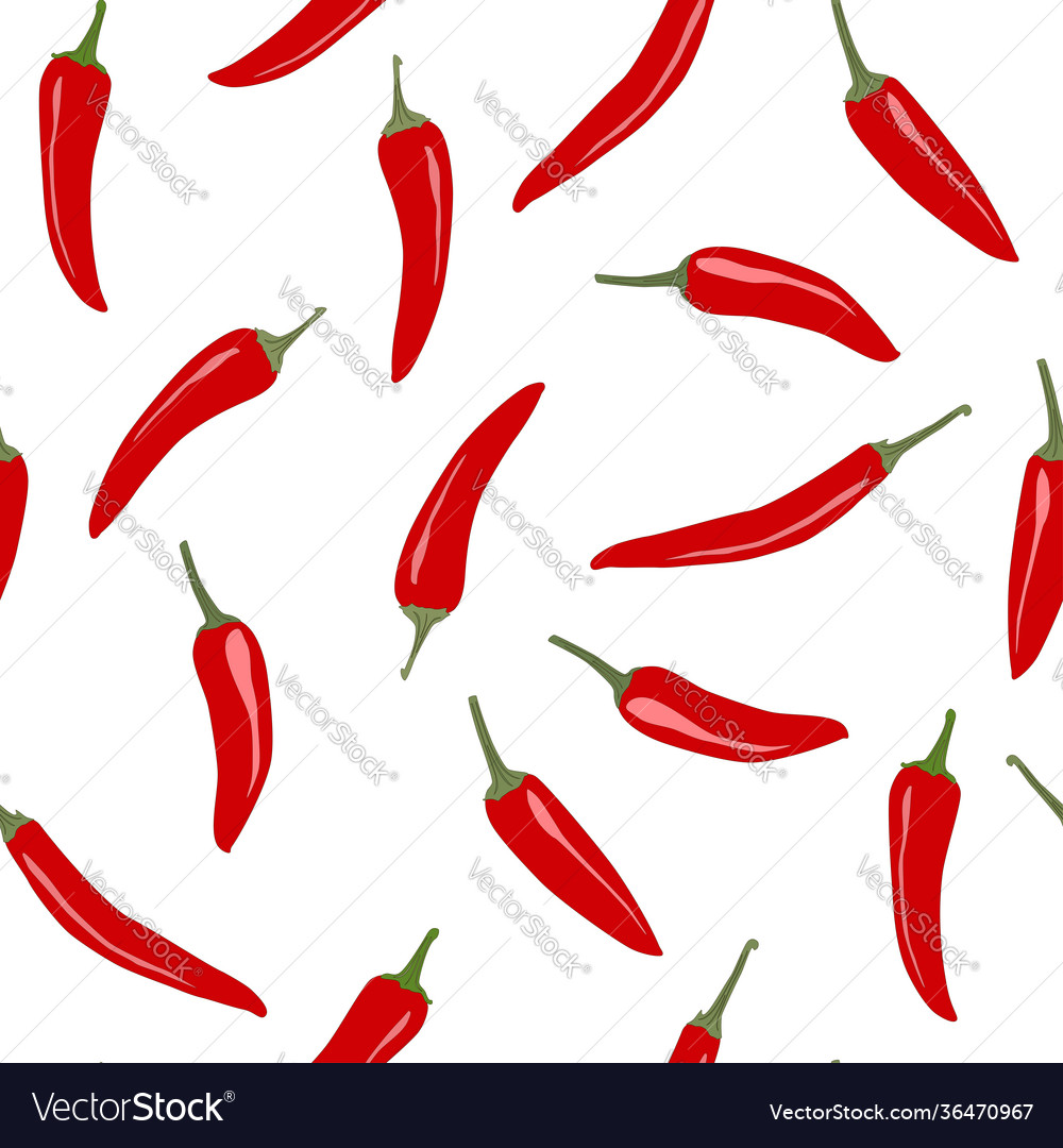 Pepper seamless pattern Royalty Free Vector Image