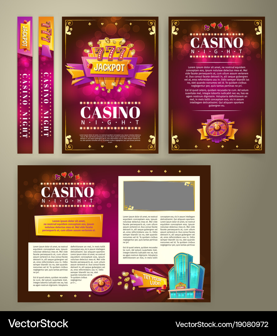 Casino Flyer Banner Royalty Free Vector Image Vectorstock