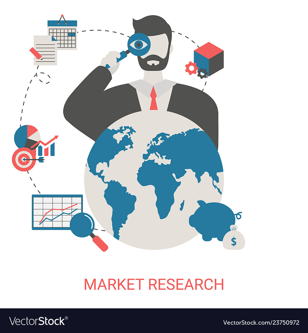 Market research concept research concept Vector Image