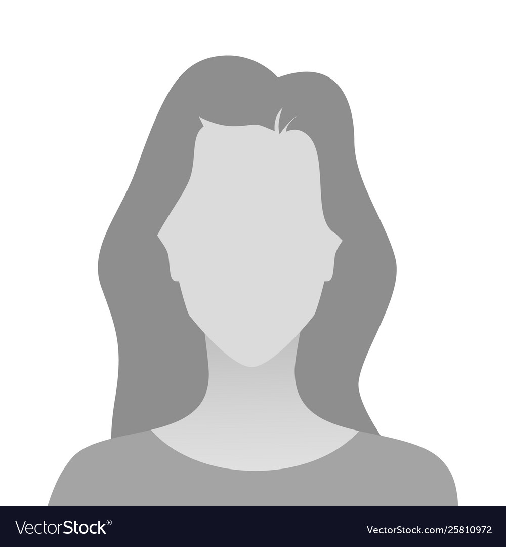 Person gray photo placeholder woman Royalty Free Vector