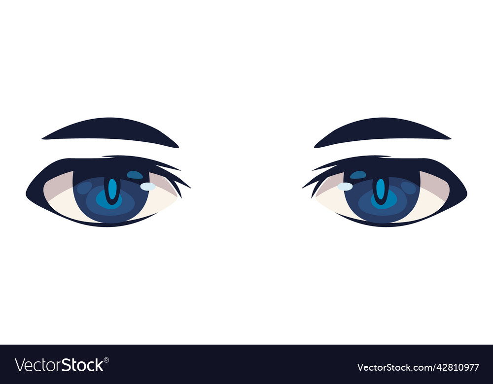 Premium Vector  Anime manga closed eyes close up