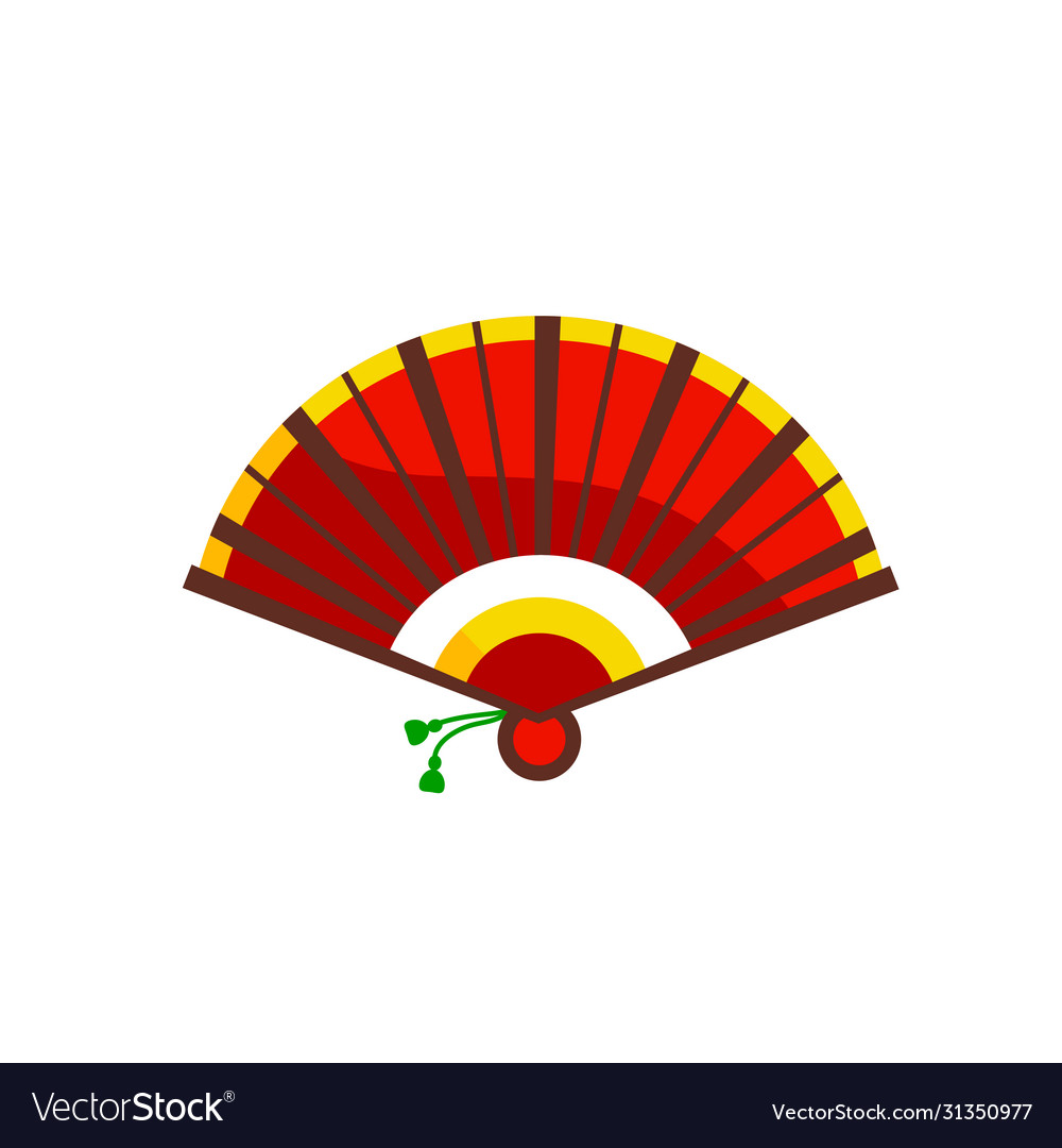 Chinese hand fan beautiful asian accessory Vector Image