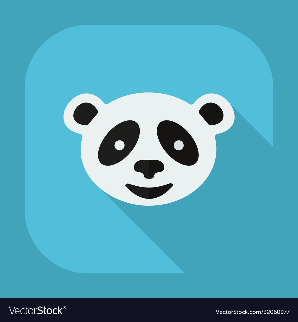 Flat modern design with shadow icons pandas Vector Image