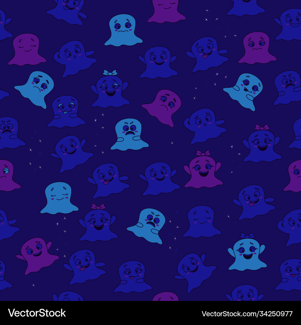 Halloween pattern seamless pattern with cute Vector Image