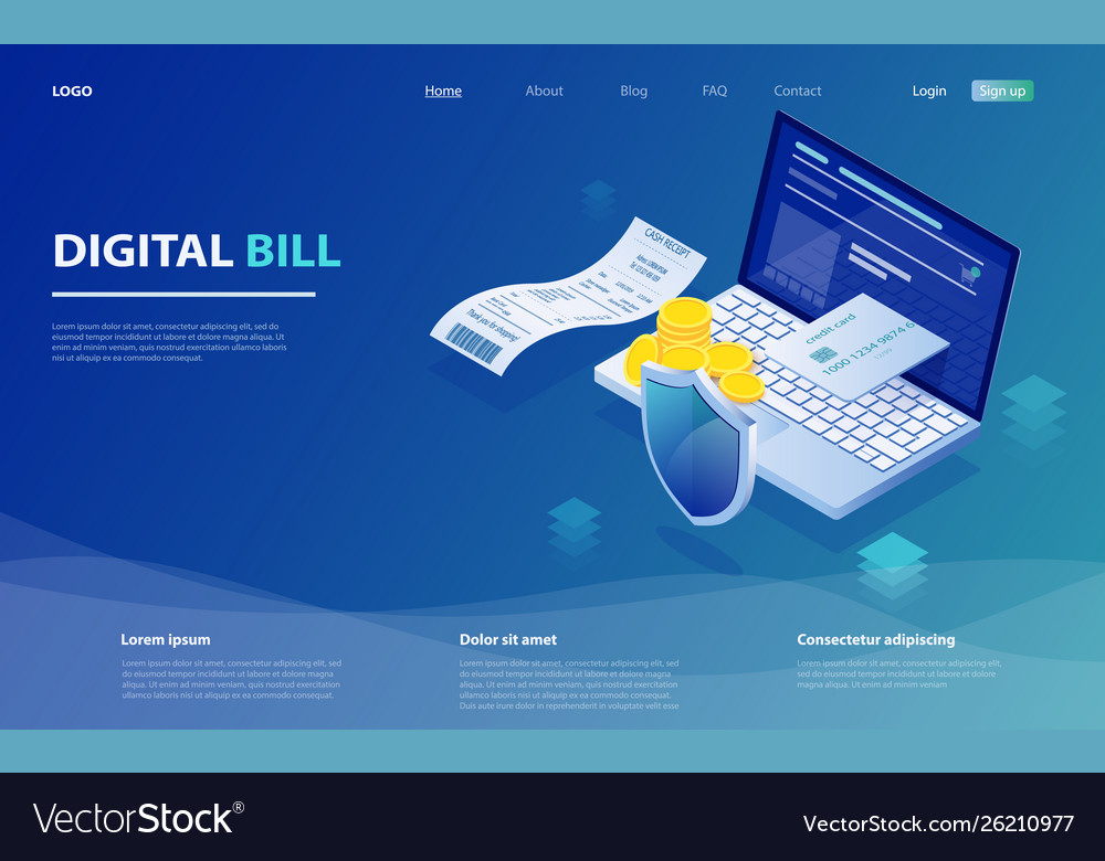 online-bill-payment-check-payment-royalty-free-vector-image