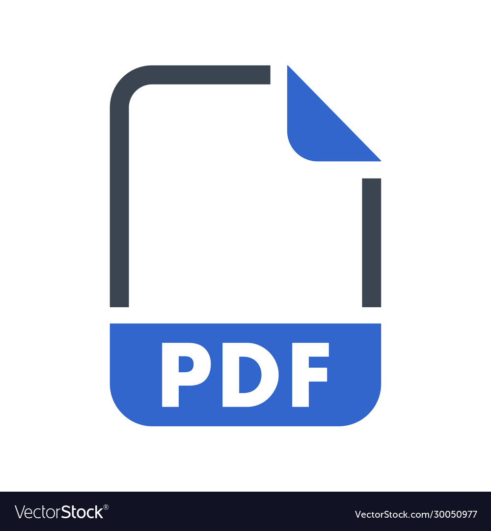 Pdf file format icon Royalty Free Vector Image