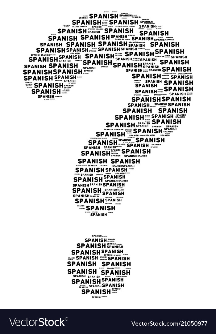 question-mark-figure-of-spanish-text-icons-vector-image