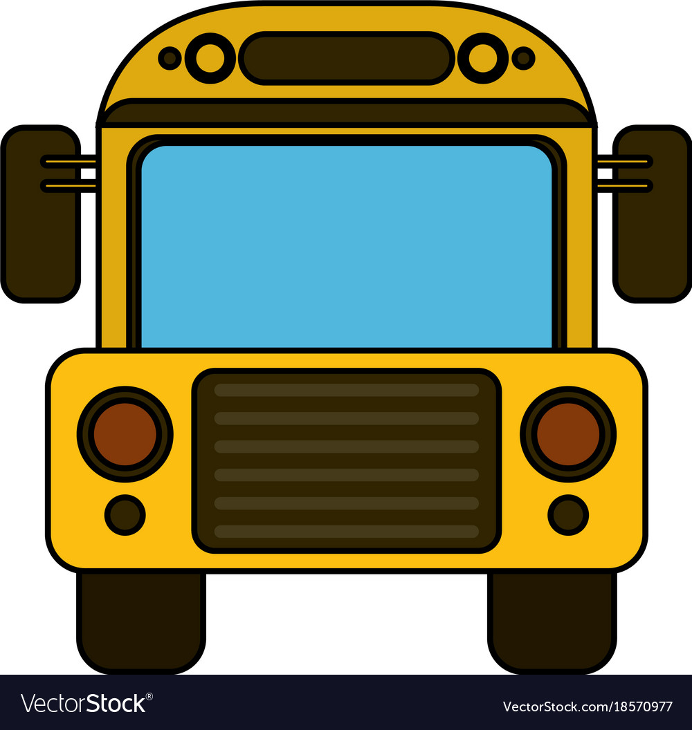 School bus frontview Royalty Free Vector Image