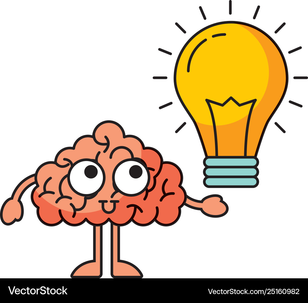 Brain creativity idea Royalty Free Vector Image