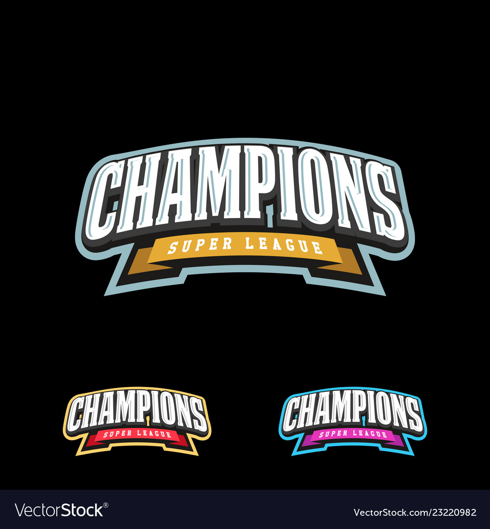 Premium Vector  Esports champion league badge logo