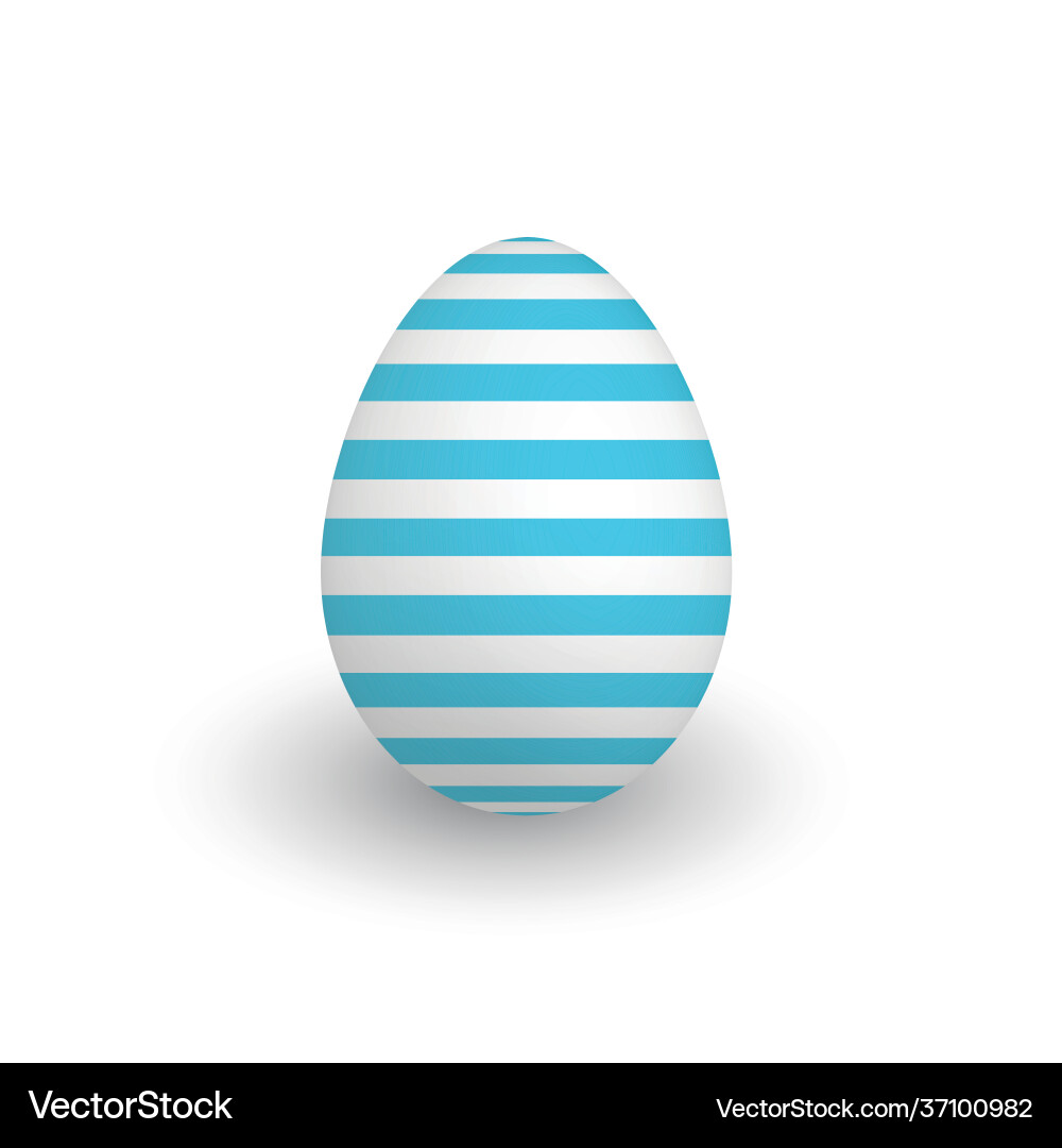 Colorful 3d realistic easter egg Royalty Free Vector Image