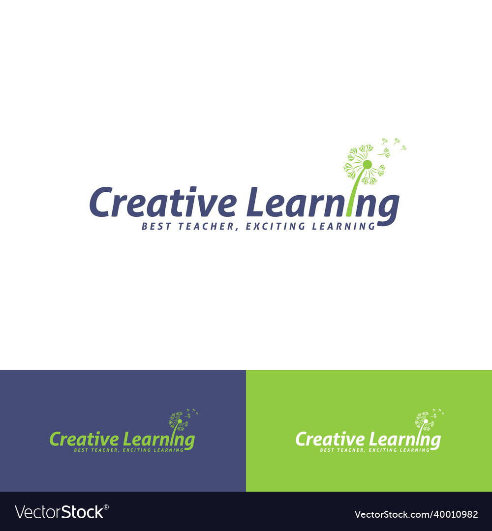 Creative learning education summer camp logo Vector Image