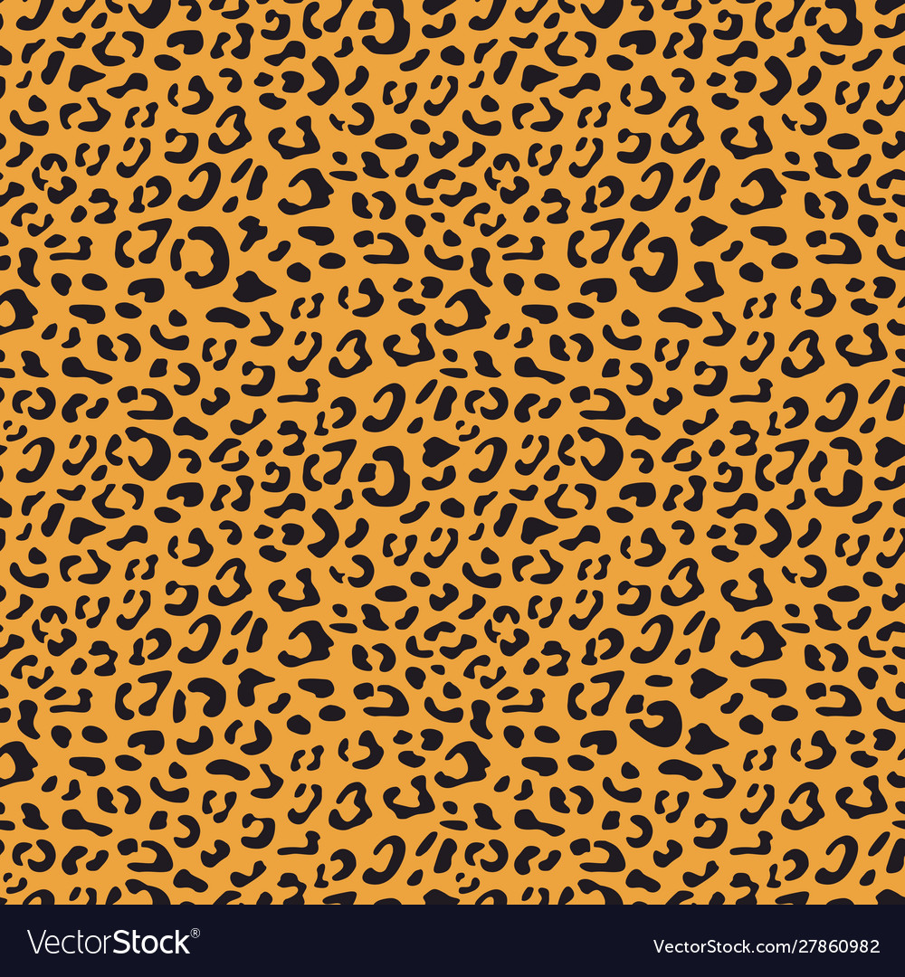 Seamless leopard pattern design animal brown tile Vector Image