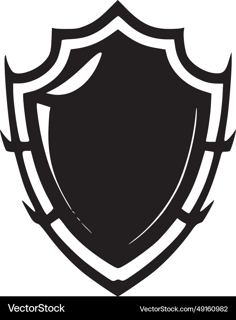 Shield - minimalist and simple silhouette Vector Image