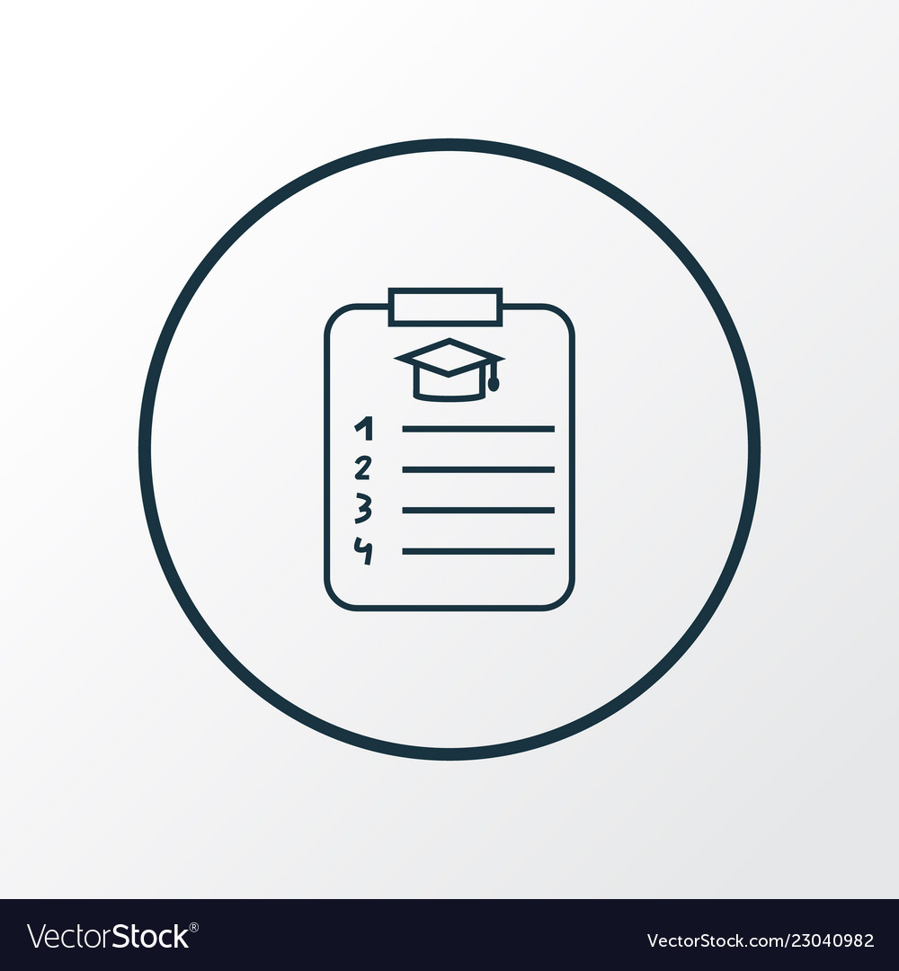 Study program icon line symbol premium quality Vector Image