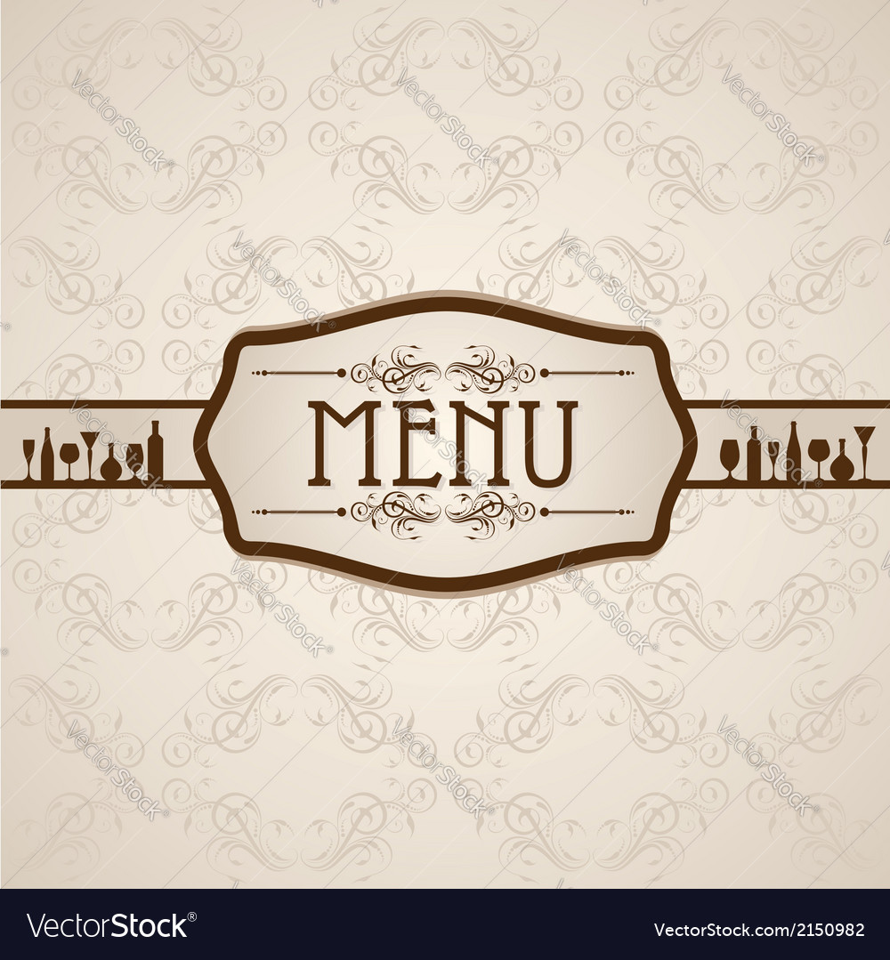 Template for menu card with cutlery Royalty Free Vector