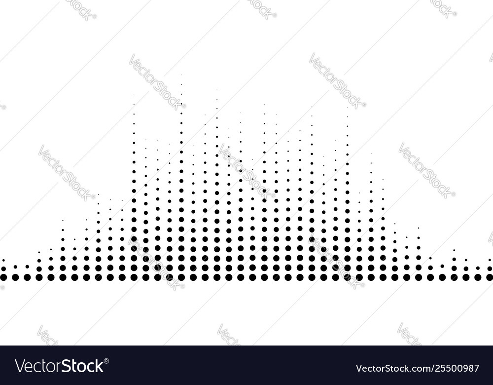 Abstract equalizer element with dotted lines Vector Image