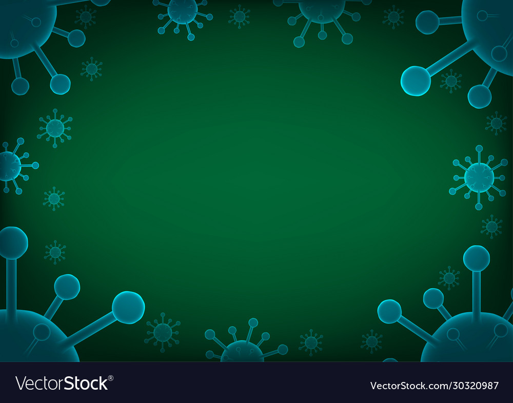 Abstract virus on green background Royalty Free Vector Image